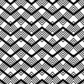 black and white zigzag chevron pattern, seamless zig zag line texture abstract geometry background trendy minimalist decor Royalty Free Stock Photo