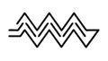 Black and White Zigzag Line Art Pattern, vector design Generative AI Royalty Free Stock Photo
