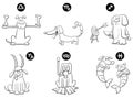 Black and white zodiac signs set with dogs Royalty Free Stock Photo