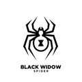 Black widow outline spider logo icon design