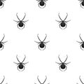 Black widow spider icon in black style isolated on white. Insects pattern stock vector illustration. Royalty Free Stock Photo