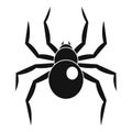 Black widow spider icon, simple style Royalty Free Stock Photo