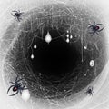 Black widow spiders nest 3d realistic vector