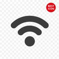 Black wifi icon. Vector symbol connection. Internet isolated sign. Modern signal wifi in flat style. Simple design