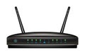 Black wifi Router on a white background