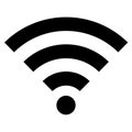 Black wifi symbol icon isolated on a white background