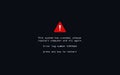 Black window of crashed computer web system Royalty Free Stock Photo