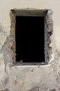 Black window without glass Royalty Free Stock Photo