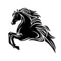 Black winged pegasus horse vector design Royalty Free Stock Photo