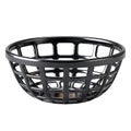 Black Wire Basket for Kitchen Storage, Fruit Display, and Organization in Modern Design Style Royalty Free Stock Photo
