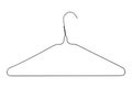 Black wire clothes hanger isolated on a white background