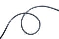 Black wire electrical cable isolate on white background Royalty Free Stock Photo