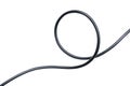 Black wire electrical cable isolate on white background Royalty Free Stock Photo