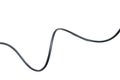 Black wire electrical cable isolate on white background Royalty Free Stock Photo