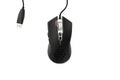 Black wired computer mouse on white background Royalty Free Stock Photo