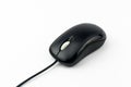 Black wired mouse isolate Royalty Free Stock Photo