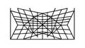 Black Wireframe Grid Perspective Background, vector design Generative AI Royalty Free Stock Photo