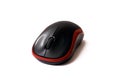 Black wireless computer mouse isolated on white background Royalty Free Stock Photo