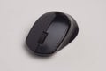 black wireless computer mouse isolated on white background, Royalty Free Stock Photo