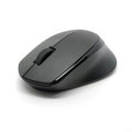 Black Wireless ergonomic mouse isolated Royalty Free Stock Photo