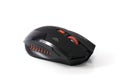 Black wireless gaming mouse isolated