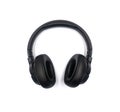 Black wireless over-ear headphones Royalty Free Stock Photo