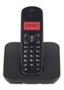 Black wireless phone contact message