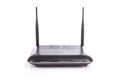 Black Wireless Router isolated on white background Royalty Free Stock Photo
