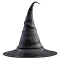 A Black Witch Hat with a Curved Brim and Tall, Pointed Crown Royalty Free Stock Photo