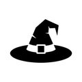 Black Witch Hat Silhouette With White Background wizard Royalty Free Stock Photo