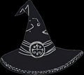 black witch hat with silver accents without background Royalty Free Stock Photo