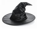 Black Witch Hat on White Background Royalty Free Stock Photo