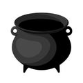 Black witches cauldron. Royalty Free Stock Photo