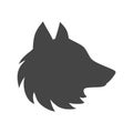 Black wolf howl emblem or logo