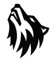 Black wolf howl emblem