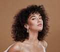 Black woman, beauty and skincare face portrait for natural afro, facial or hair care cosmetics. Healthy, beautiful and Royalty Free Stock Photo