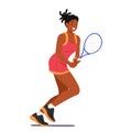Black Woman Confidently Swings Her Tennis Racket With Precision, Focusing On Each Ball. Her Footwork Is Agile