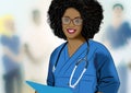 Black woman doctor or nurse