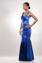 Black woman in evening gown