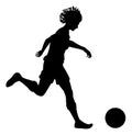 Black Woman Soccer Football Player Silhouette