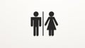 Black wc toilet icon with white background 3d rendering Royalty Free Stock Photo