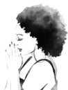 Black woman praying
