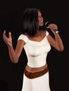 Black woman singing Royalty Free Stock Photo