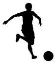 Black Woman Soccer Football Player Silhouette