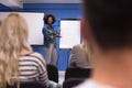 Black woman Speaker Seminar Corporate Business Meeting Concept Royalty Free Stock Photo