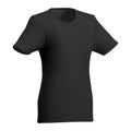 Black woman t shirt. V neck female sport casual