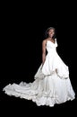 Black woman in wedding dress Royalty Free Stock Photo