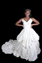 Black woman in wedding dress Royalty Free Stock Photo