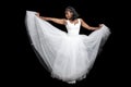 Black woman in wedding dress Royalty Free Stock Photo