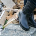 Black women's boots Royalty Free Stock Photo